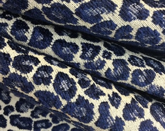 Navy Cheetah - Leopard - Animal Print - Upholstery Fabric - Leopard Throw Pillows