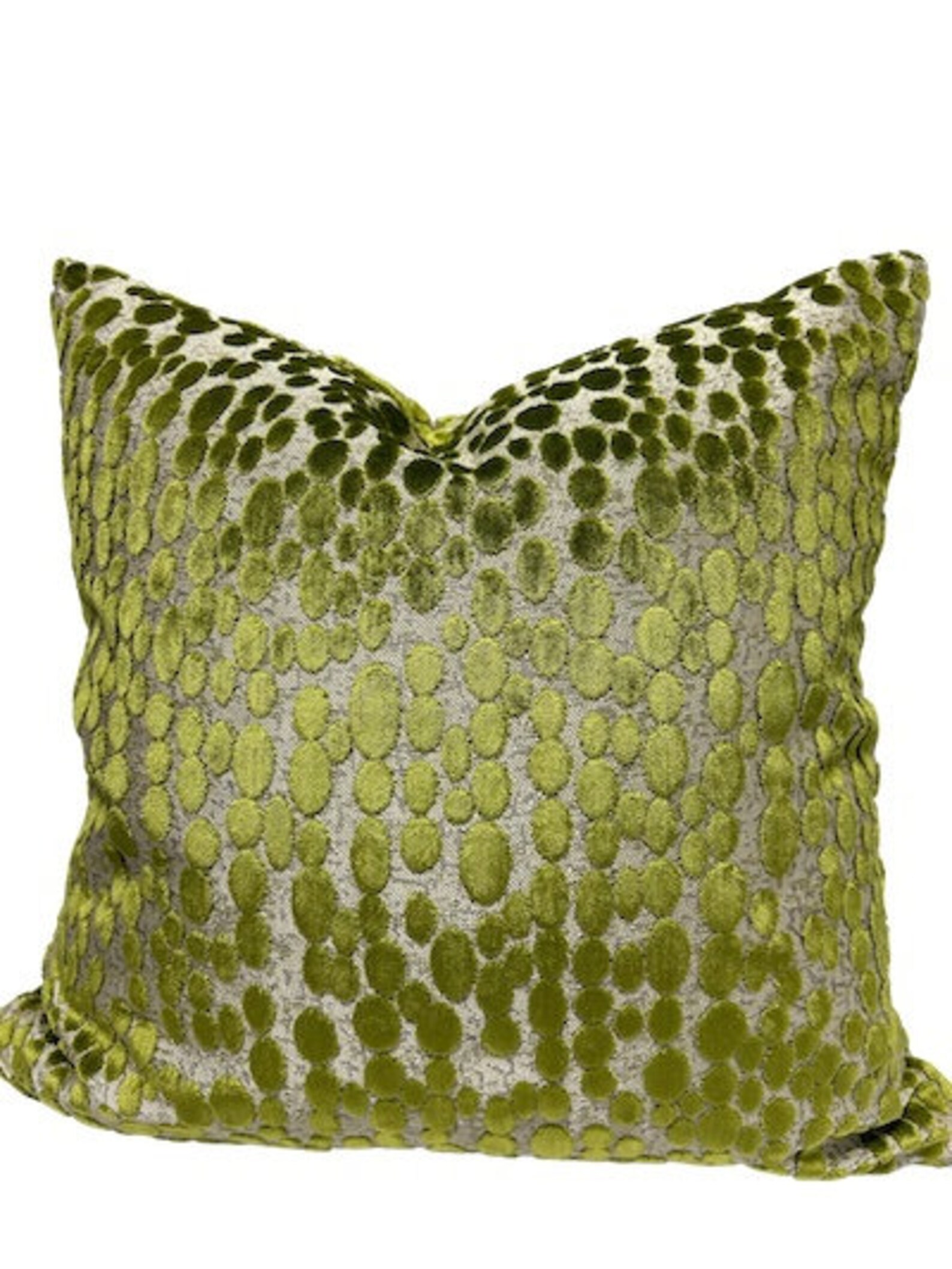 Finch Peridot Cut Velvet 22x22 Knife Edge Pillow Cover Cut Etsy
