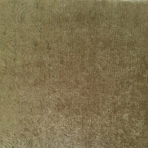 Green Scroll Chenille - SALE - Upholstery Fabric by the Yard  - Fast Shipping
