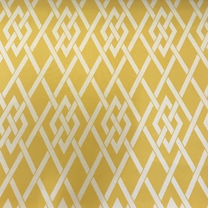 Bright Yellow Lattice - Fabric By The Yard