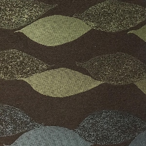 Blue/Green Leaves - Woven - Crypton- Upholstery Fabric by The Yard