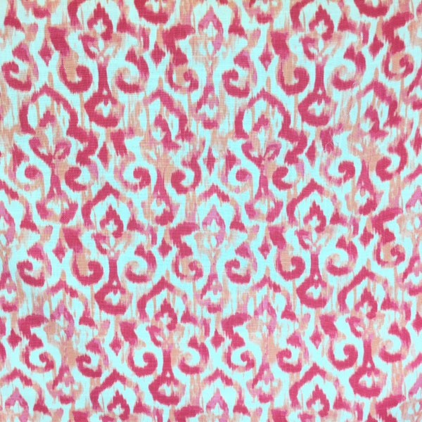 Sariya Orchid - Jennifer Adams - Ikat - Abstract - Pink - Upholstery - Fabric by the Yard