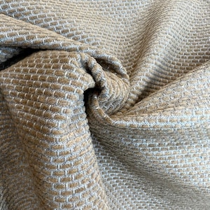 Fawn Basket Weave Upholstery - Textured Upholstery Fabric - Neutral Upholstery Fabric - Woven Home Decor  Fabric