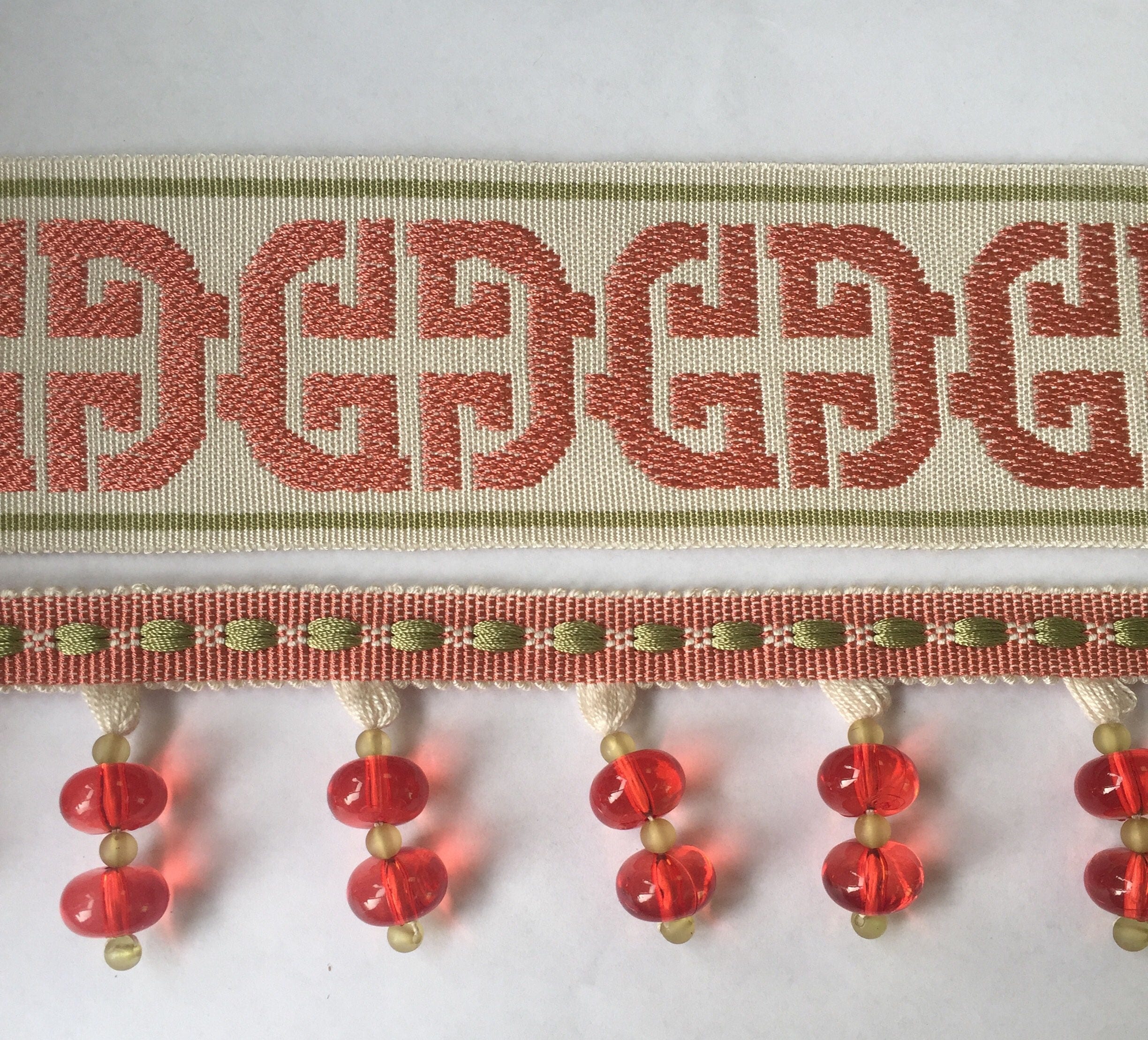 Cherry Tape Trim Greek Key Trim by The Yard Home Decor Etsy