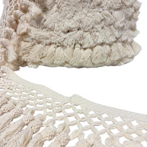Breezy Knots - neutral - 6 inch - boho - farmhouse - tassel fringe - earth tone - pillow accent - home decor - tassel fringe by the yard