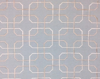 Mingle Spa - Cream - Gold - Geometric Upholstery Fabric By The Yard - Custom Throw Pillows - Custom Drapery Panels - Window Treatments