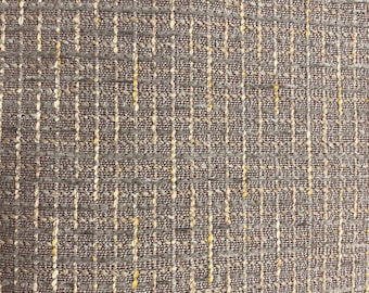 Gray and Soft Yellow Woven Fabric - Woven Upholstery Fabric By The Yard