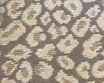 Gray and Cream Cheetah - Spots Oyster - Upholstery Fabric by The Yard - Leopard - Cheetah
