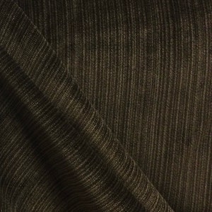 Strie Coco Velvet - Warm Chocolate Brown - Soft Velvet - Upholstery Fabric - Fabric by the Yard