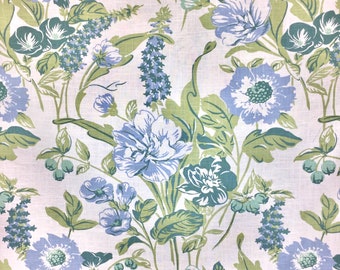 Becca Bluebell - Blue - Floral - Fabric by the Yard - Floral Drapery Panels - Floral Pillow Covers - Custom Cut Yardage - P Kaufmann