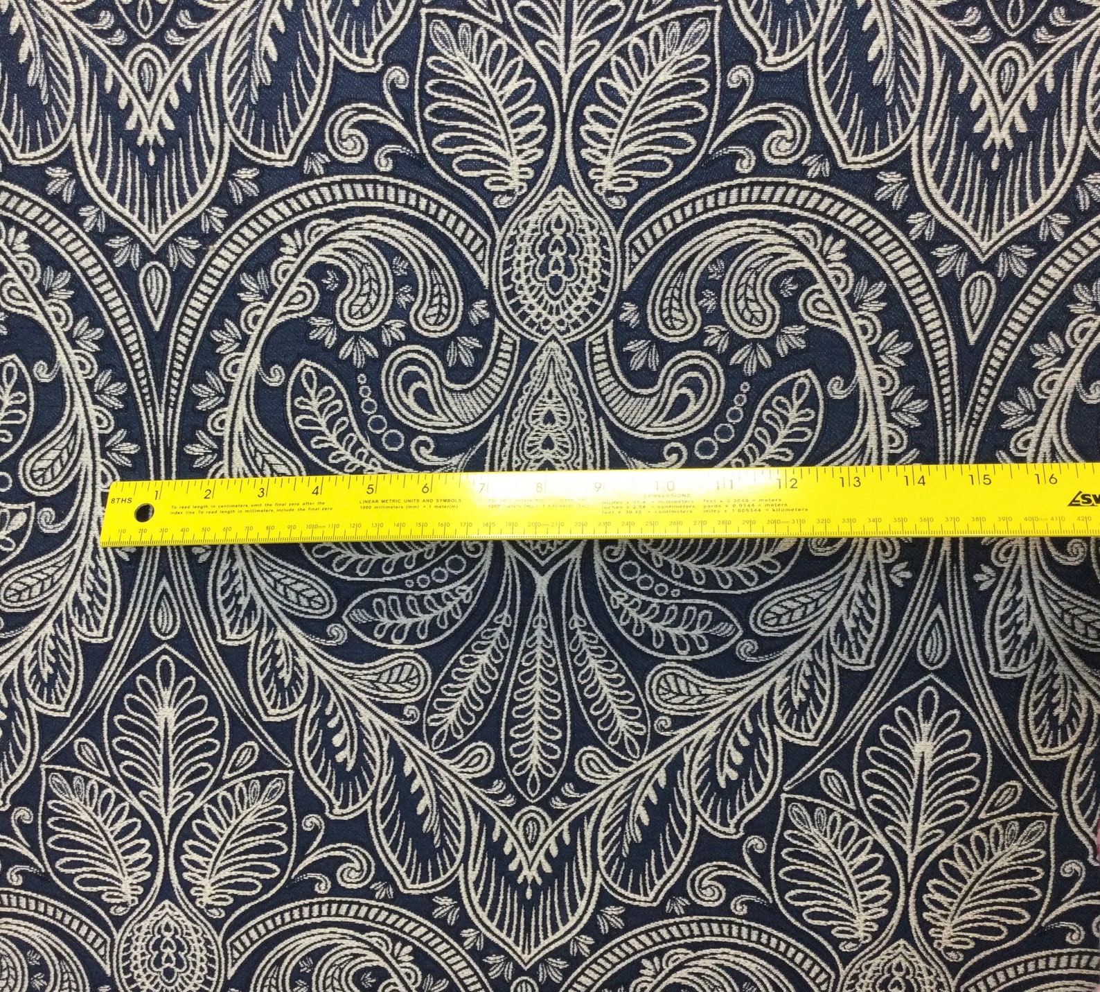 Navy and Beige Paisley Paisley Damask Pattern Elegant - Etsy