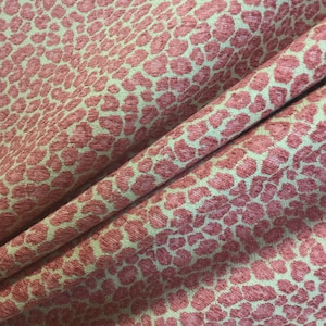 Rosa Spots - Rox Carnation - Soft Chenille Fabric - Fabric By The Yard - Upholstery Fabric - Animal pattern Upholstery - Online Fabric Store