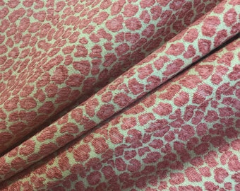 Rosa Spots - Rox Carnation - Soft Chenille Fabric - Fabric By The Yard - Upholstery Fabric - Animal pattern Upholstery - Online Fabric Store