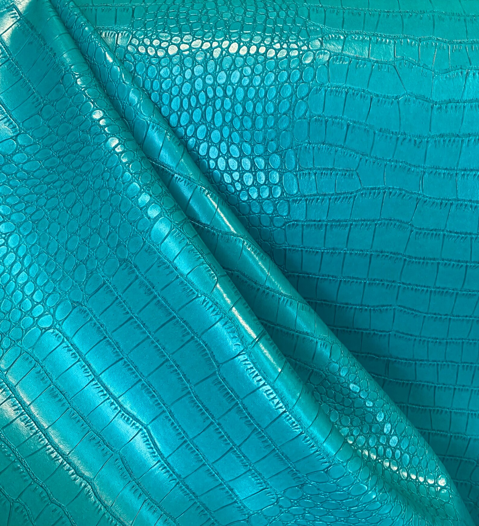 Turquoise Gator Vinyl - Etsy