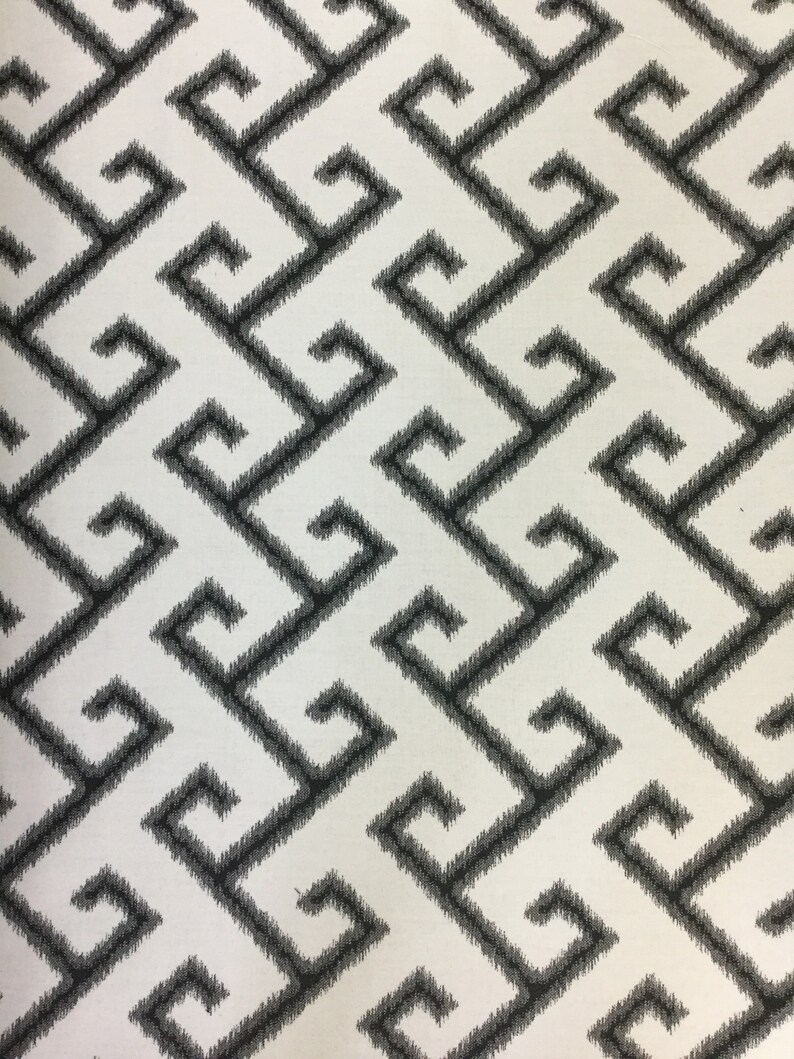 Sunbrella outdoor/indoor El Greco Classic Fabric - Greek Key - 100% Solution Dyed Acrylic - Outdoor Cushion Fabric image 2