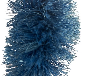 Drama Queen Pacific blue brush fringe - plush fringe - Pillow Edging - Pillow Trim