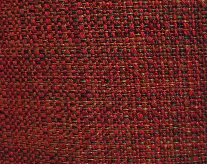 Red Tweed Upholstery Fabric by the Yard Woven Upholstery Etsy