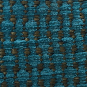 Turquoise and Moss Green - Heavy Textured Fabric - Upholstery Fabric by the Yard