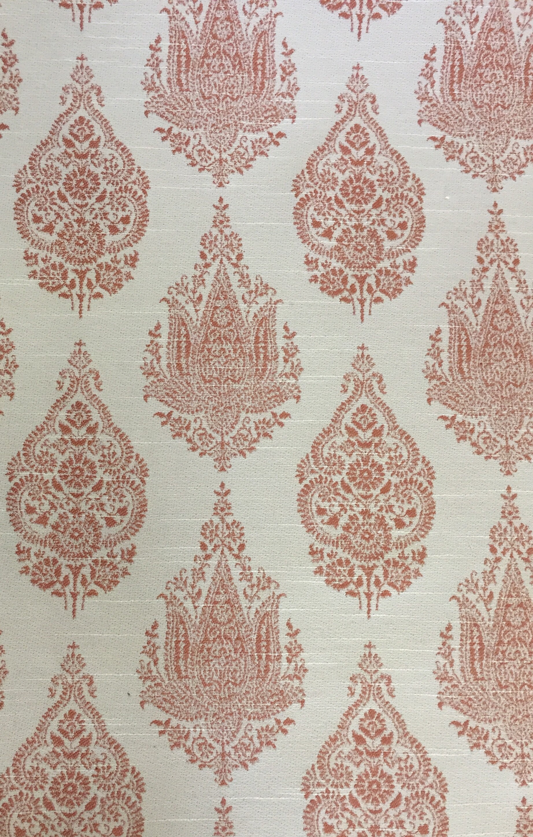 Orange Medallion - Cream - Brennan - Regal - Upholstery Fabric by The Yard - Custom Cut Yardage - Custom Pillows - Cushions - Home Decor