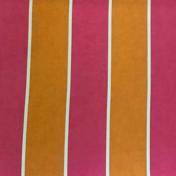 Cabana Wide Stripe - Pink and Orange - Melon - Outdoor Fabric By The Yard