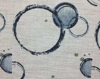 Truffle Retouche - Kravet - Navy Abstract - Linen - Fabric by the Yard - Fabric Art