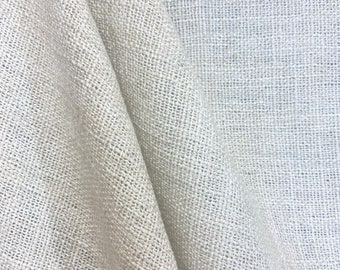 Hopsack 197 Flax - Covington - Upholstery Fabric - Solid White Woven - Fabric by the Yard