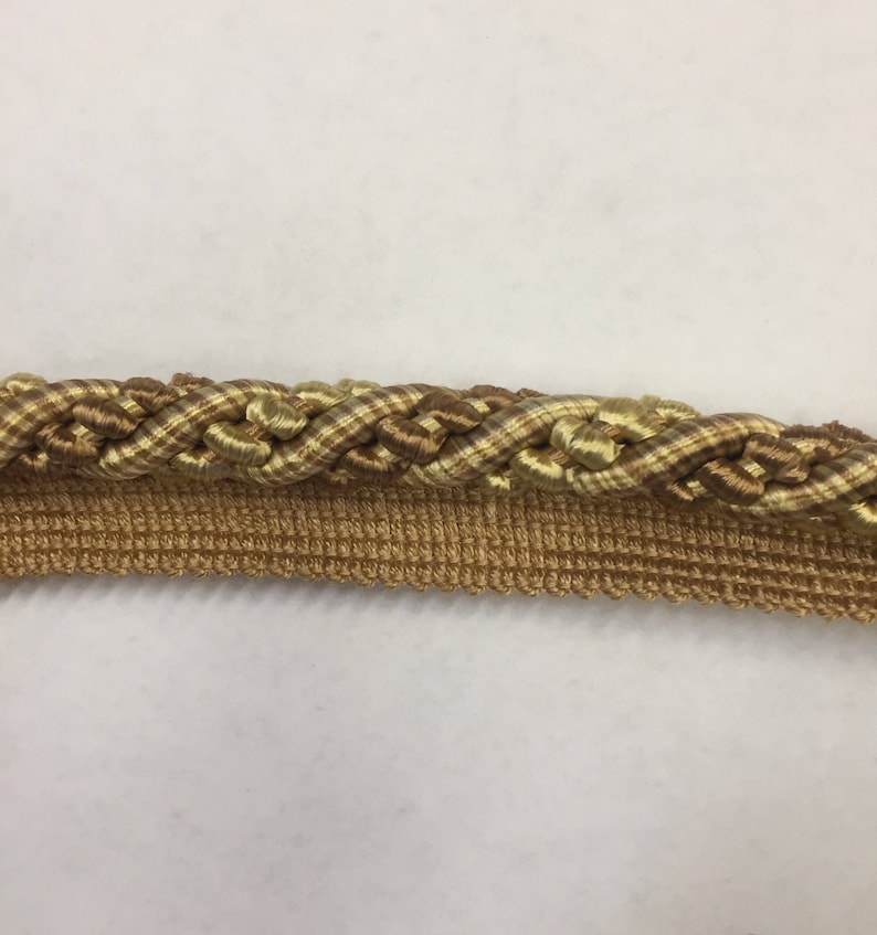 Mixed Gold Lip Cord by The Yard