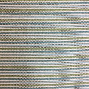 Blue and Green Stripe R/R - Upholstery - Valance - Pillows - Fabric by the Yard