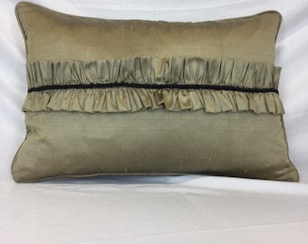 Champaign Silk Pillow Cover - Silk Throw Pillow Cover