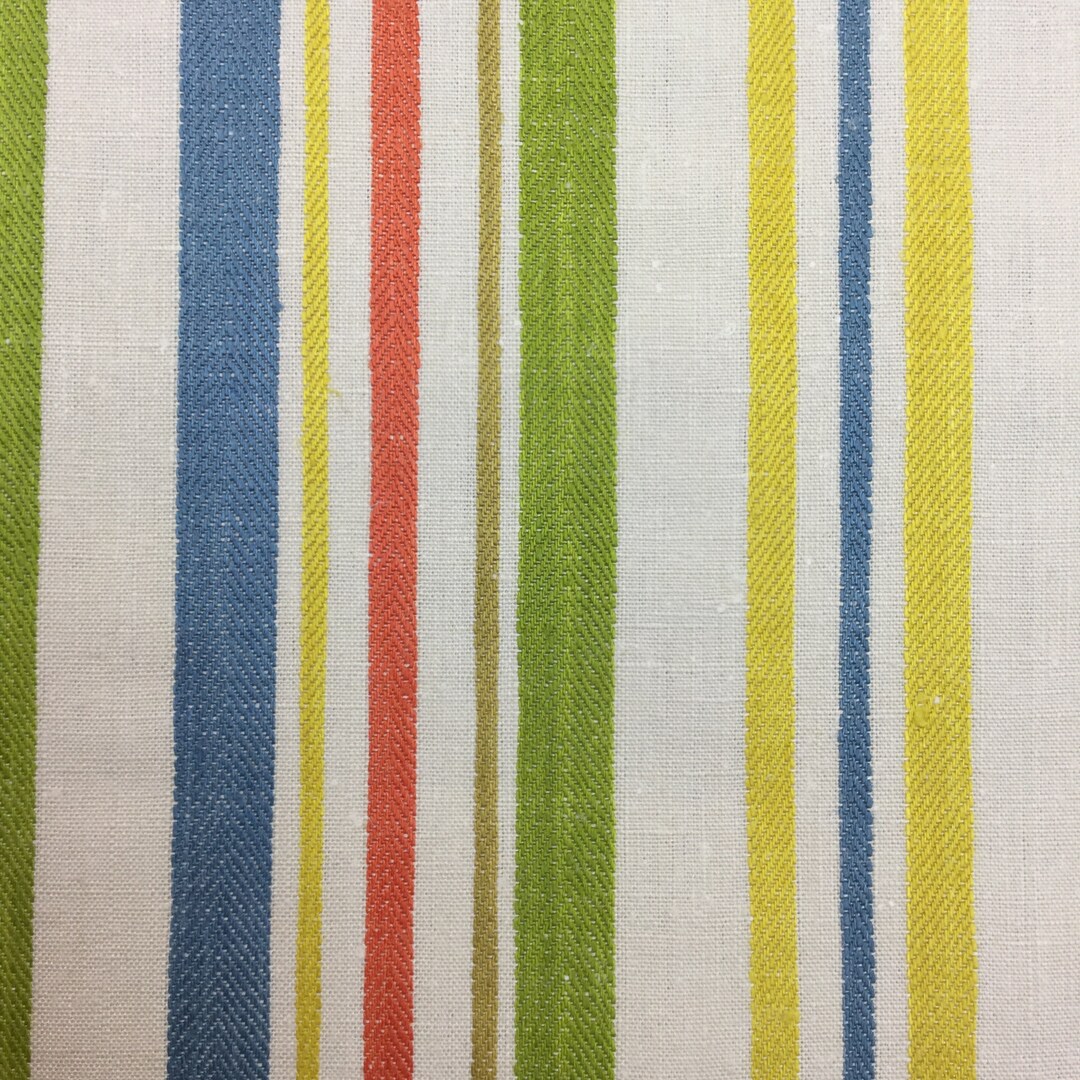 Carnival Stripe - Red - Green - Blue - Yellow - Fabric by the Yard ...