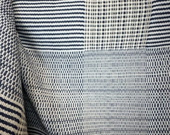 Navy and White Grid - nautical - upholstery fabric - pillow fabric - home decor - fabric by the yard