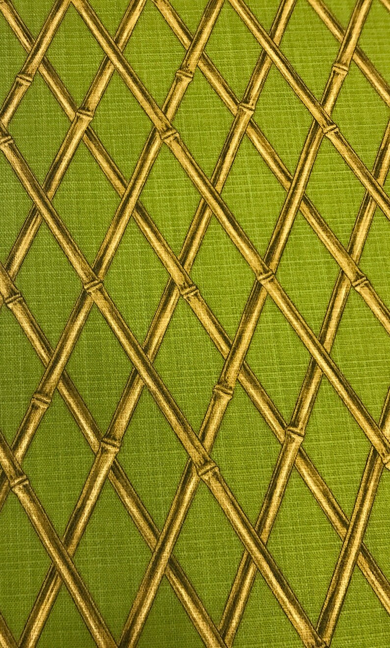 Green Bamboo Fabric by the Yard Etsy