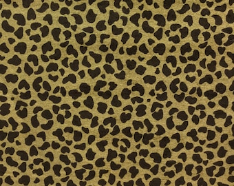 Gold and Brown Cheetah Print - Leopard - Animal Print - Upholstery - Fabric by the Yard - Custom Cut Yardage - Custom Cut Fabric - Pillows