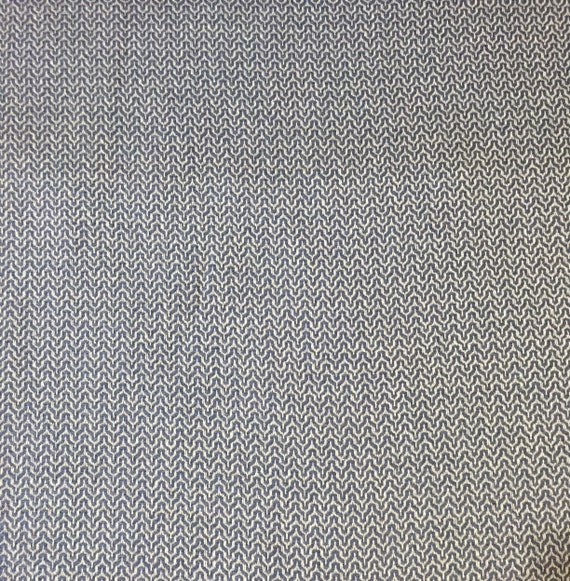 Taupe and Navy Zig Zags - Upholstery Fabric by The Yard