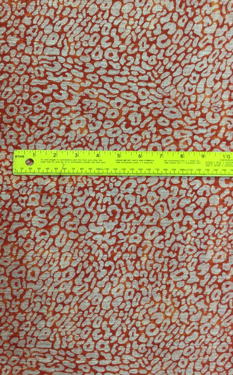 Yoruba Papaya Leopard Print Faux Animal Print Shimmer Etsy