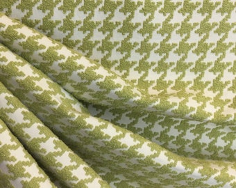 Textured Green Houndstooth - Green Upholstery Fabric - Houndstooth Upholstery Fabric - Fabric By The Yard - Fabric for Upholstery