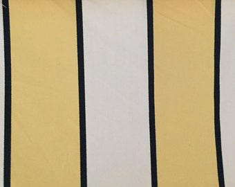 Stripe - Black - Yellow - Upholstery Fabric by the Yard