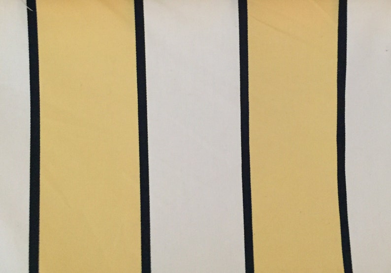 Stripe Black Yellow Upholstery Fabric by the Yard Etsy