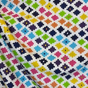 Andrew Martin Serengeti - Multicolored - Geometric - Linen Blend - Drapery Fabric - Fabric by the Yard