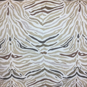 Temptation Tusk - Neutral Zebra - Animal Print - Neutral - Upholstery - Fabric by the Yard
