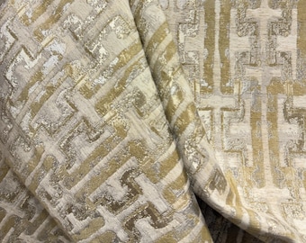 Private Suite - geometric - golden - metalic - unique - modern - drapery fabric - upholstery fabric - pillow fabric - fabric by the yard