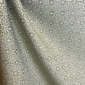 Gatehouse Ivy - greek key - green - geometric - upholstery fabric - fabric by the yard