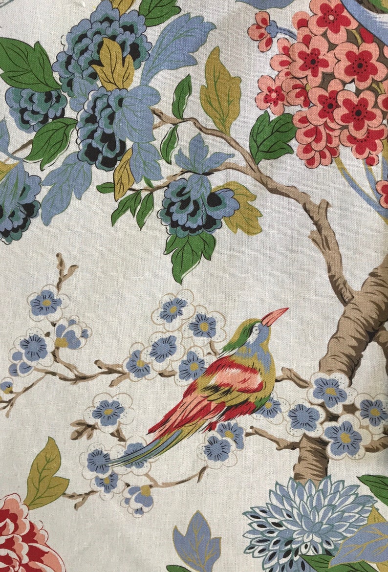 Bird Fabric Melissa Bird Garden Drapery Fabric Etsy