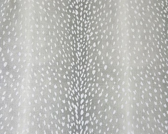 Gray Antelope Fabric - Deer Fabric - Linen - Gray - Fawn - Upholstery Fabric By The Yard