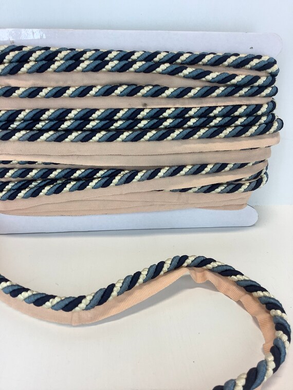 Light Aqua Blue 3/16" Decoractive Lip Cord Ocean Blue By The Yard Light Aqua Blue 3/16" Decoractive Lip Cord Ocean Blue By The Yard