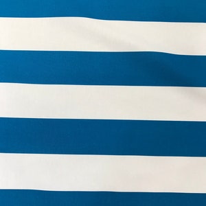 Turquoise Cabana Wide Stripe - Outdoor Fabric - Outdoor Cushions - Outdoor Pillow Covers - Beach Stripe Fabric - Patio Furniture - Pool Side