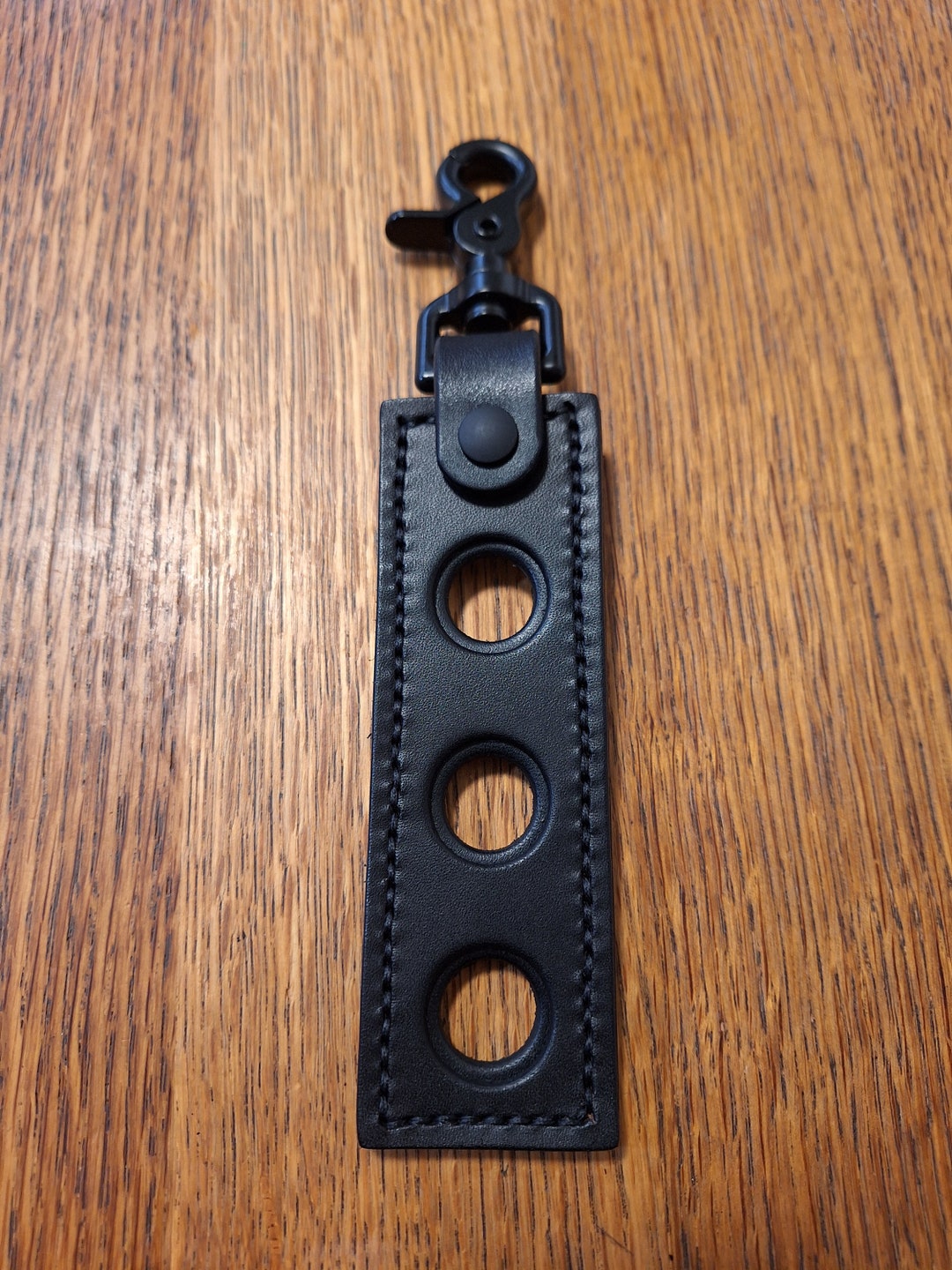 Black on Black Leather Pool Cue Joint Protector Holder With 3 Holes Etsy