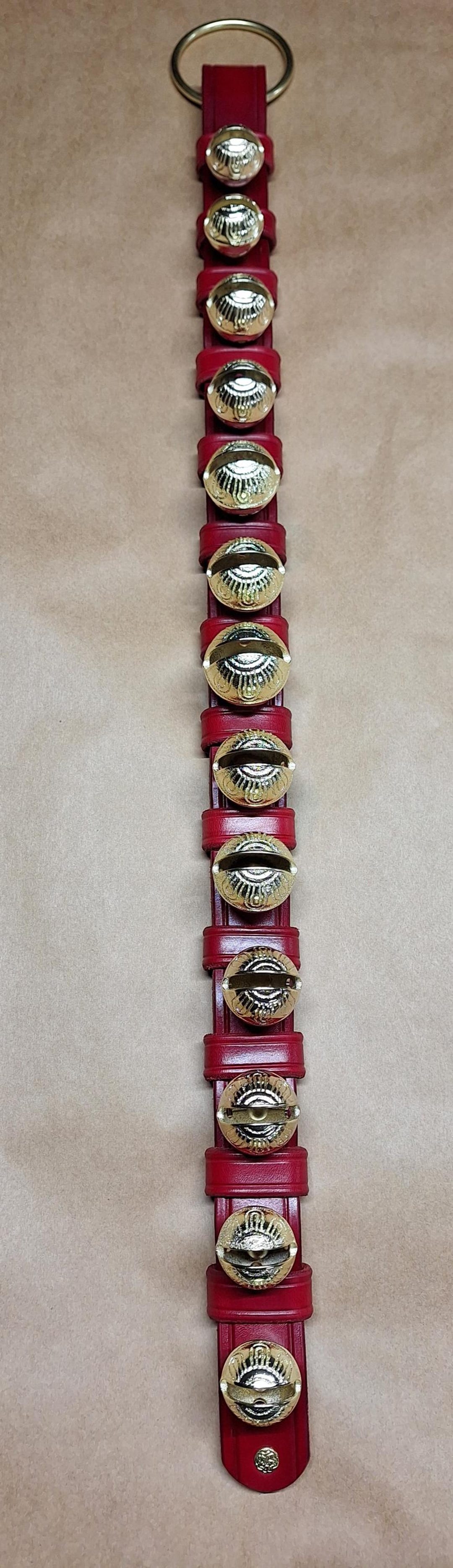 Red 13 Bell Leather Jingle Bell Set - Etsy