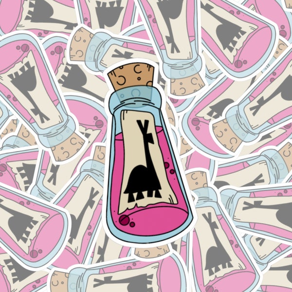 Extrait de poison de lama de Kuzco - Nouveau rythme de l'empereur - Sticker Disney - Sticker Méchants Disney - Cadeau Disney pour adulte - Sticker Yzma Poison