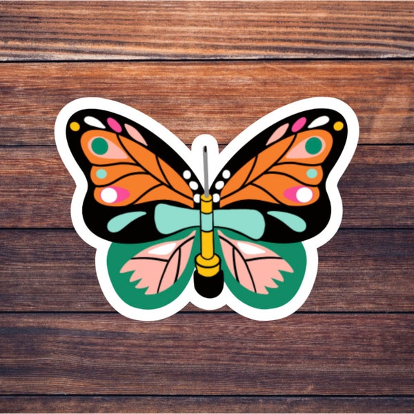 Butterfly Needle Vinyl Decal Sticker - IV Sticker - Nursing Student Gift - Nursing School Gift - Nursing Grad Gift - Phlebotomist Gift